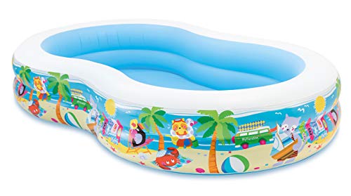 Intex Swim Center Paradise Inflatable Pool (103" x 63" x 18"), Ages 3+