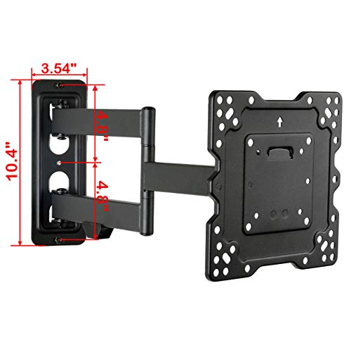 VideoSecu ML531BE2 TV Wall Mount Kit with Free Magnetic Stud Finder and HDMI Cable (Include) for Most 26-55" and New LED TVs up to 60" VESA 400x400 Full Motion with 20" Articulating Arm.