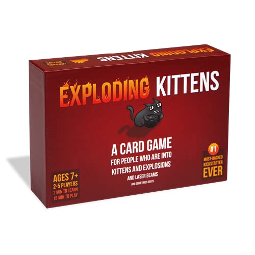 Exploding Kittens Card Game (2-5 Players) - Family-Friendly Party Games for Adults, Teens & Kids