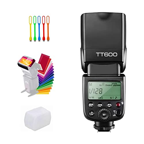 Godox TT600 Speedlite Flash with 2.4GHz Wireless X System and GN60 Guide Number (for Canon, Nikon, Pentax, Olympus, Fuji, and other DSLR Cameras).