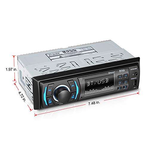 BOSS Audio Systems 616UAB Single-Din Car Stereo with LCD, Bluetooth Audio & Hands-Free Calling, Microphone, MP3/USB Inputs and AM/FM Radio (Bluetooth/Microphone/Radio/MP3/USB)