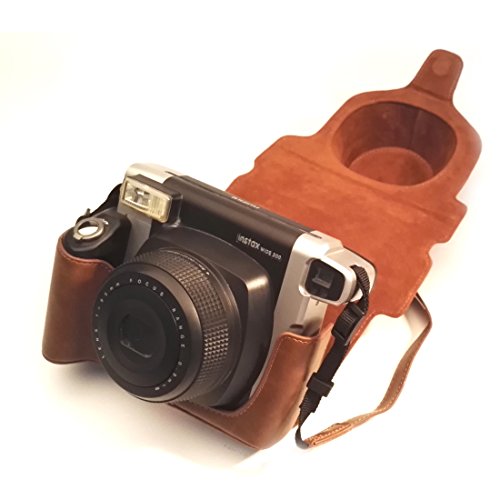 Fujifilm Instax Wide 300 Vintage Leatherette Groove Bag (Limited Edition) with Strap - Brown (HelloHelio)