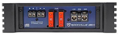 Rockville dB14 Mono Car Audio Amplifier [4000W Peak/1000W RMS; 2 Ohm]