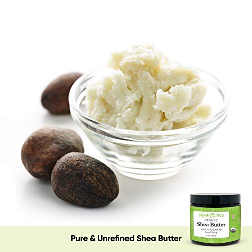 Pure Unrefined Raw Ivory Shea Butter 16oz - [For Skin Care, Hair Care and DIY Recipes] - Nourishes & Moisturizes Dry Skin & for Dusting Powders
