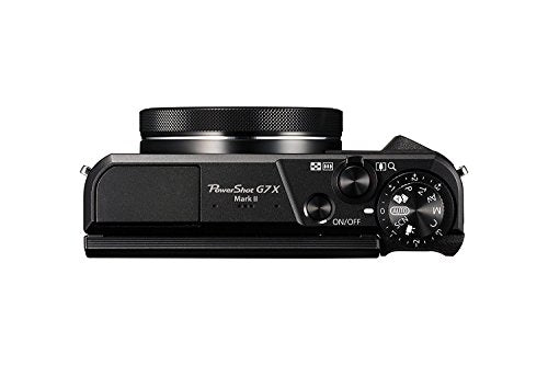 Canon PowerShot G7 X Mark II Digital Camera with Wi-Fi, NFC, LCD Screen, and 1-Inch Sensor - Black (100-1066C001)