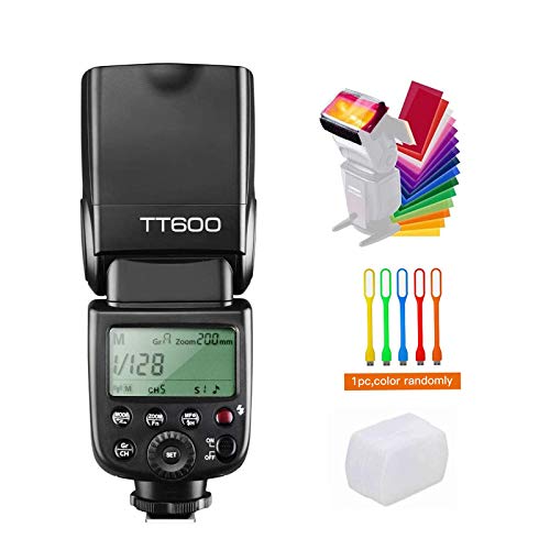 Godox TT600 Speedlite Flash with 2.4GHz Wireless X System and GN60 Guide Number (for Canon, Nikon, Pentax, Olympus, Fuji, and other DSLR Cameras).