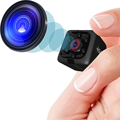 Mini Spy Camera 1080P [Hidden Camera] - Small HD Nanny Cam w/ Night Vision & Motion Detection - Indoor Security Cam for Home/Office - Built-in Battery