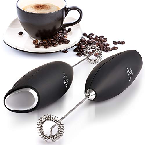 Milk Boss Original Handheld Milk Frother and Mixer for Coffee Lattes, Frappes, Cappuccinos, Matcha, Hot Chocolate (Black)