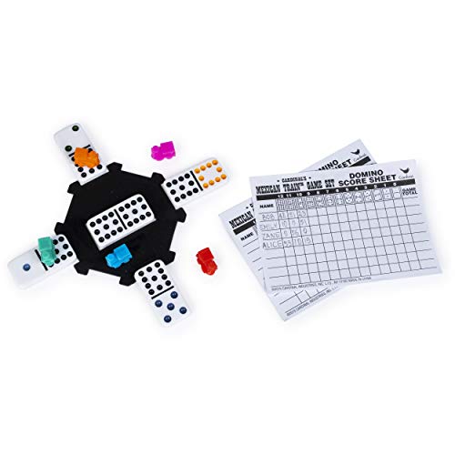 Mexican Train Dominoes Board Game for Ages 8+ (with Aluminum Carry Case)