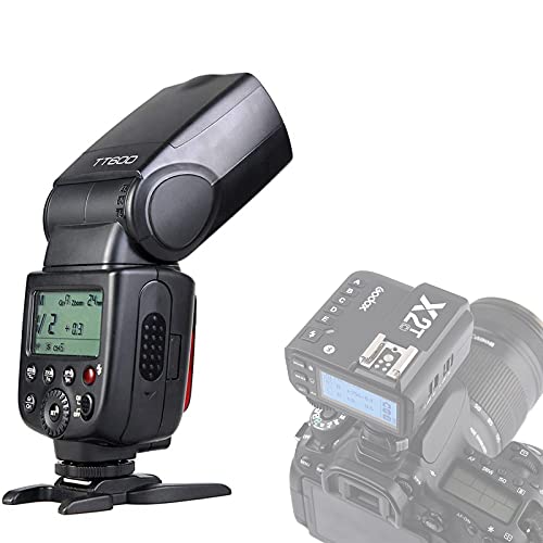 Godox TT600 High Speed Sync 2.4GHz Flash Speedlite with X2T-C Wireless Remote Trigger for Canon Cameras (includes 2x Diffusers, 2x Filters, USB LED)