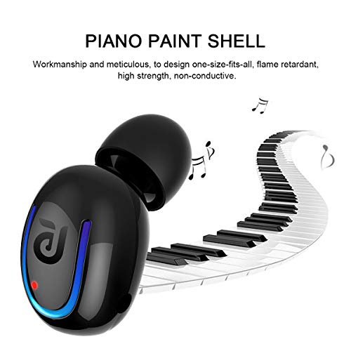 Kissral Wireless Sport Bluetooth Headphone with 8 Hour Talk Time, HD Microphone and One Piece Design - Black (Model: Headset)