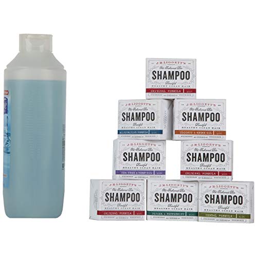 J·R·LIGGETT's All-Natural Shampoo Bar with Virgin Coconut & Argan Oil (3.5 Oz), Detergent & Sulfate-Free to Support Strong & Healthy Hair - With Antioxidants & Vitamins to Nourish Follicles.