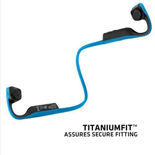 AfterShokz Titanium Ocean Blue Bone Conduction Wireless Bluetooth Headphones (AS600OB)