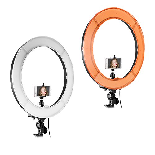 Neewer 18"/48cm Dimmable LED Ring Light Kit (Model: 10088612) with Light Stand and Carrying Bag for Camera, Smartphone, YouTube, TikTok & Self-Portrait Shooting, 5500K, 55W, Black