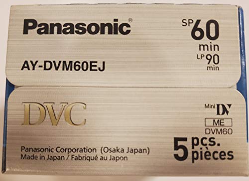 Panasonic AY-DVM60EJ5P MiniDV Tape (60 Min, 5 Pack)