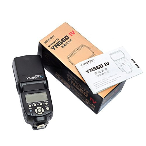 Yongnuo YN560 IV Wireless Flash Speedlite with Trigger System for Canon, Nikon, Pentax, Olympus, Fujifilm & Panasonic Cameras (Master + Slave)