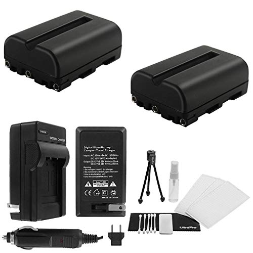 Sony Alpha DSLR 2-Pack Battery (NP-FM500/NP-FM500H) Accessory Kit with Rapid Charger.
