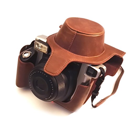 Fujifilm Instax Wide 300 Vintage Leatherette Groove Bag (Limited Edition) with Strap - Brown (HelloHelio)