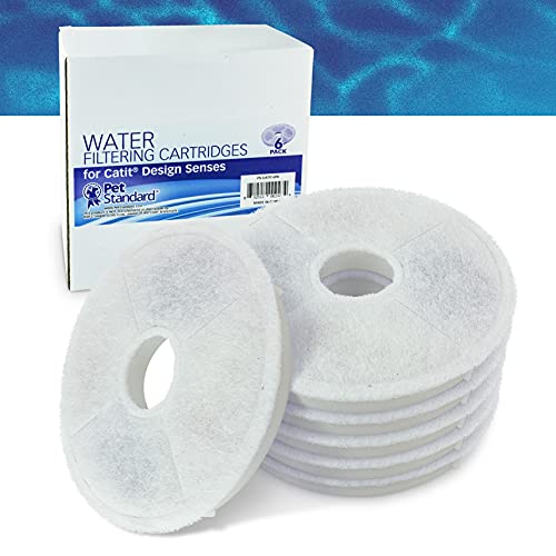 Catit 6-Pack Filter Replacements for Design Senses & Flower Fountains (Set of 6)