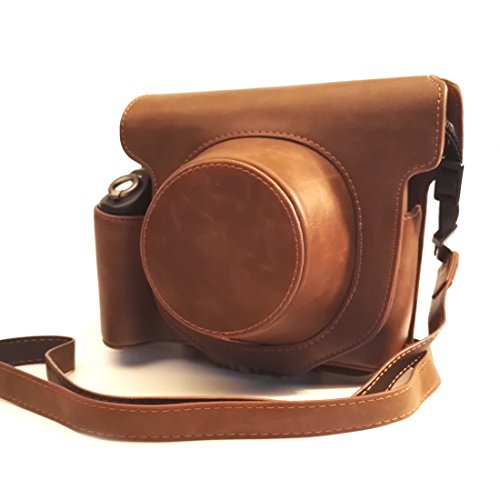 Fujifilm Instax Wide 300 Vintage Leatherette Groove Bag (Limited Edition) with Strap - Brown (HelloHelio)