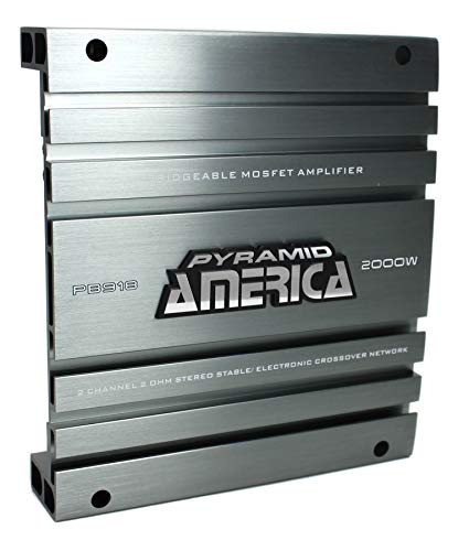 Pyramid PB918 2000W 2-Channel Car Audio Power Amplifier and Soundstorm AKS8 8 Gauge Amplifier Installation Kit
