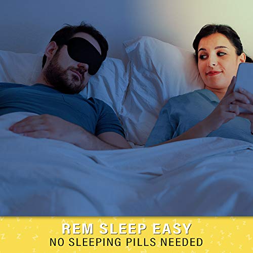 Jersey Slumber 100% Silk Sleep Mask - Comfy & Soft Eye Mask with Adjustable Strap - Sleep Aid & Light Blocker (Blocks Light)