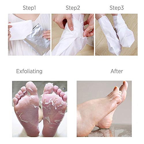 Lavinso Foot Peel Mask 2 Pack: Exfoliate and Soften Callused, Dry and Rough Feet with Baby Soft Results!
