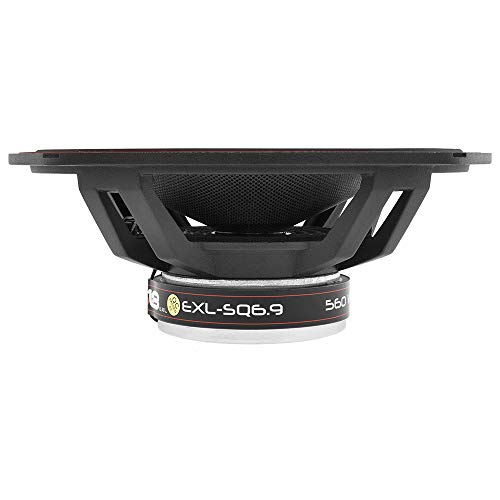 DS18 EXL-SQ6.9 6x9" 2-Way Car Speakers (560W, 3-Ohm, Set of 2) - Superior Bass Response & Compact Design