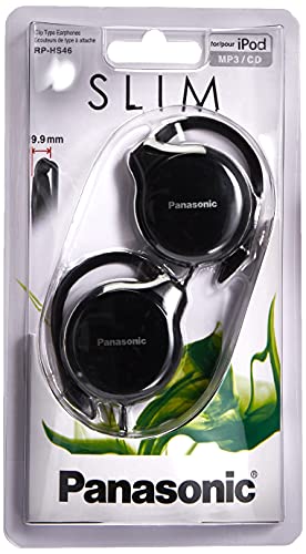 Panasonic RP-HS46E-K Slim Clip-On Earphones (Black)