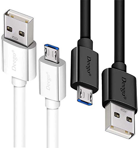 2-Pack Micro USB Charger Cable 10ft & 6ft, Durable Fast Charging Cord for Samsung Galaxy S7 S6 Edge S5, Note 5/4, LG G4, HTC, PS4, Camera, MP3 (Android)