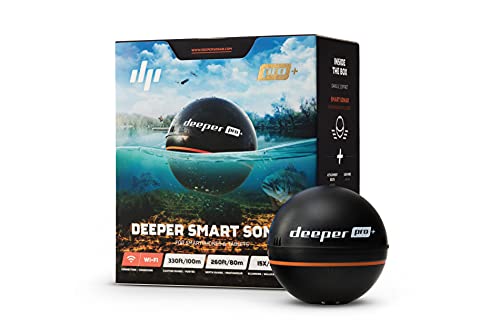 Deeper PRO+ Smart Sonar Portable Wi-Fi Fish Finder with GPS (for Boats, Kayaks, Shore, Ice Fishing)