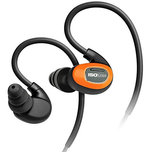 ISOtunes PRO OSHA-Compliant Bluetooth Hearing Protectors, 27 dB NRR, 10-Hour Battery, Noise Cancelling Mic (Safety Orange)