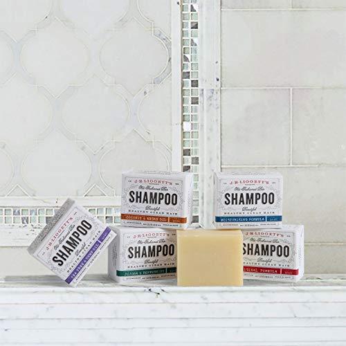 J·R·LIGGETT's All-Natural Shampoo Bar with Virgin Coconut & Argan Oil (3.5 Oz), Detergent & Sulfate-Free to Support Strong & Healthy Hair - With Antioxidants & Vitamins to Nourish Follicles.