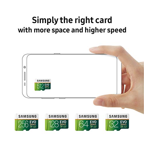 Samsung 64GB EVO Select MicroSDXC Memory Card (MB-ME64GA/AM) with Adapter, 100MB/s U3