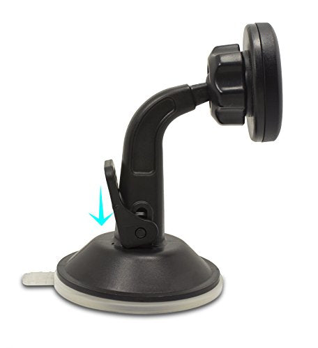 TechMatte Car Phone Mount Magnetic Dashboard Holder - Universal Compatible Smartphones with Powerful Magnetic Technology (Black)