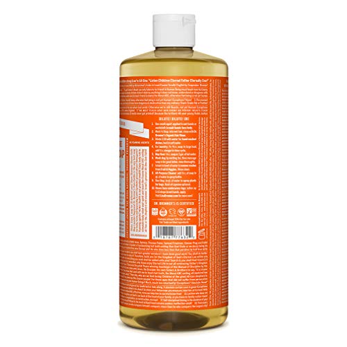 Dr. Bronner's Pure-Castile Liquid Soap - Tea Tree (32 oz), Made with Organic Oils for Acne, Dandruff, Laundry, Pets, Dishes, Vegan, Non-GMO