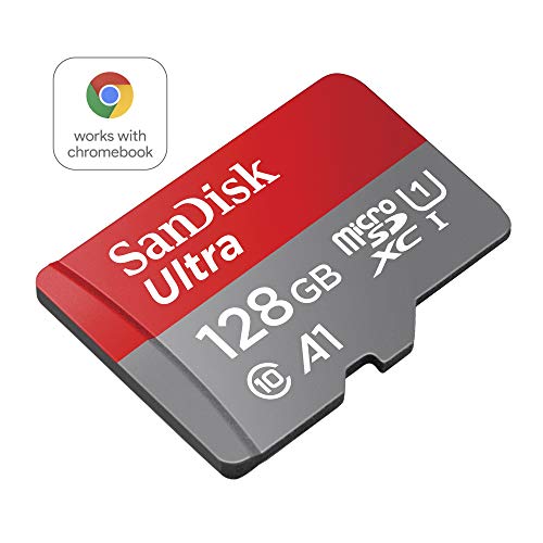 SanDisk 128GB Ultra UHS-I Memory Card with Adapter (C10, U1, A1, Full HD) - 100MB/s Transfer Speeds - SDSQUAR-128G-GN6MA