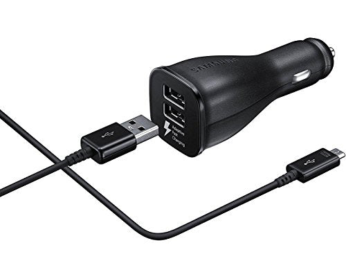 Samsung Fast Charge Dual-Port Car Charger (EP-LN920BBEGUS) - Black