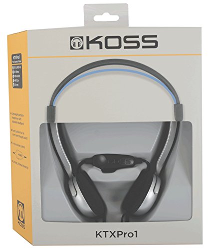 Koss KTXPRO1 Titanium Portable Headphones with Volume Control (Single Unit), Standard Packaging