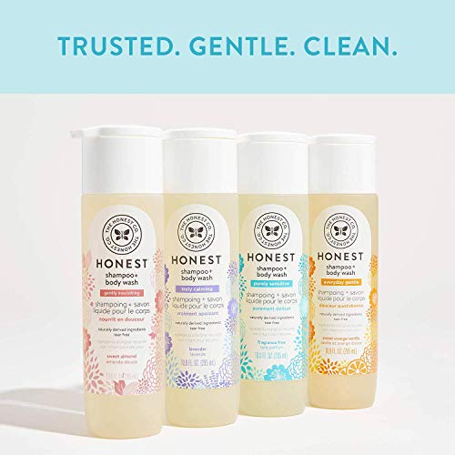 "The Honest Company Truly Calming Lavender Shampoo + Body Wash (10 fl oz), Tear-Free, Natural Ingredients, Sulfate- & Paraben-Free"