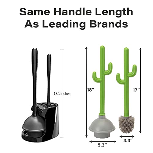 Cactus Plunger and Brush Set for Bathroom Cleaning (2-Piece)