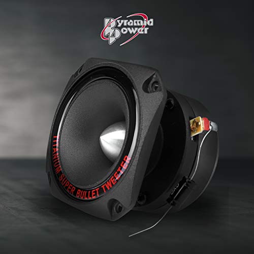 Pyramid TW44 1" Car Audio Tweeter Speaker (Black Finish, 300W Peak, 4-8 Ohm, 30oz Magnet Structure)