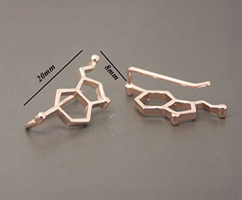 Send Within 24 Hours! Serotonin Chemistry Science Earrings (SC-E01)