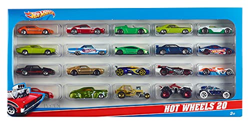 Hot Wheels 20-Car Gift Pack (116 Scale Toy Vehicles) - Great Gift for Kids & Collectors (3-93 Years Old) - Instant Collection for Beginners - Perfect for Party Favors