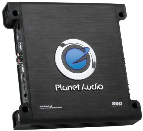 Planet Audio AC800.4 4-Channel Car Amplifier (800W, Full-Range, Class A/B, 2-4 Ohm Stable, Mosfet Power Supply, Bridgeable)