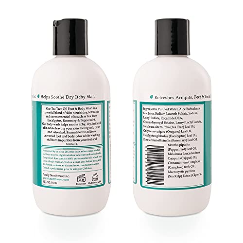 Tea Tree Oil Antifungal Body Wash, Soothes Athletes Foot (9oz)