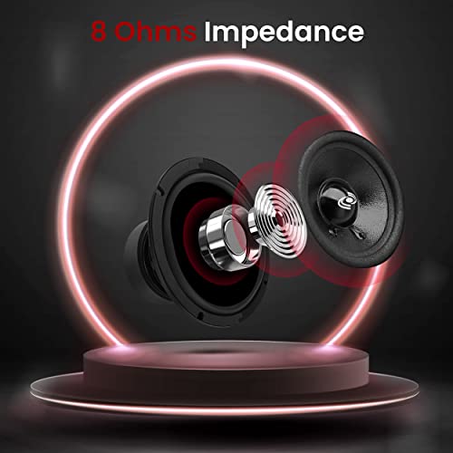 Pyle PDMR5 5" 200W Peak High Performance Mid-Range Car Speaker with 15 Oz Magnet, 8 Ohm, 92 dB and Paper Coating Cone (450 Hz - 7 kHz Frequency Response)
