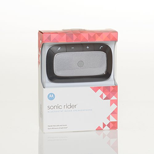 Motorola Sonic Rider SP-005BK/89589N Bluetooth Wireless In-Car Speakerphone, Black (Retail, Silver)