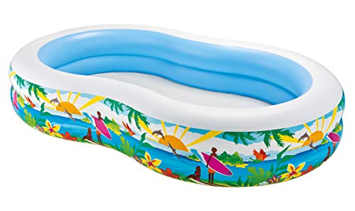 Intex Swim Center Paradise Inflatable Pool (103" x 63" x 18"), Ages 3+