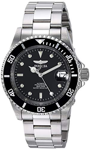 Invicta Pro Diver Unisex Automatic Watch (8926OB) with Black Dial and Stainless Steel Band.